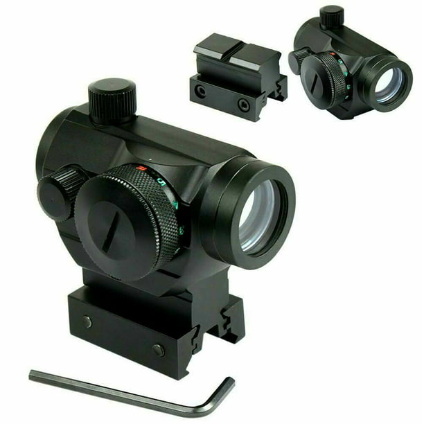 Tactical 5MOA Sight Scope Rifle Red Green Dot Reflex Optic Rail Mount Tool Part 